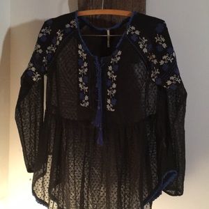 Free People embroidered tunic